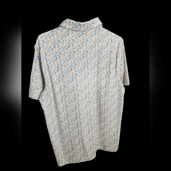Walter Hagen Men's Clubhouse Fresco Ditsy Print Short Sleeve Golf Polo Size M - Picture 2 of 5